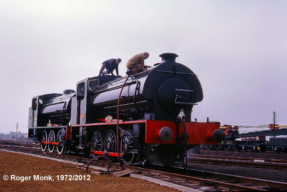 Both locos being watered from a standpipe