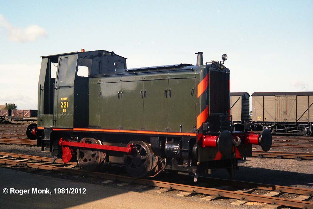 Army 221 � an unusual loco in that it was 'home' built at the Bicester Army workshops in 1955, although using some Andrew Barclay parts