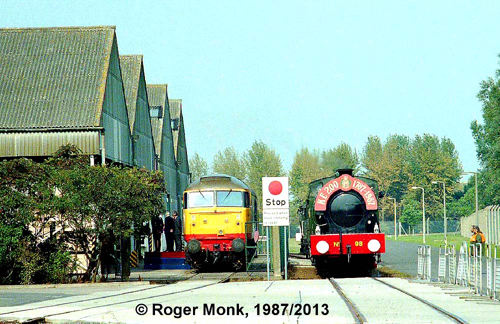 Army 98 working round the depot on passenger trains
