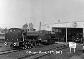 Both steam locomotives outside the loco shed