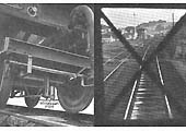 Photograph showing the underside of the whitewash coach with pipe leading up to the dashpot