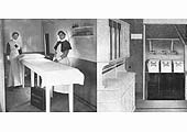 Two more publicity photographs showing the inside of Continental Ambulance Train No 18