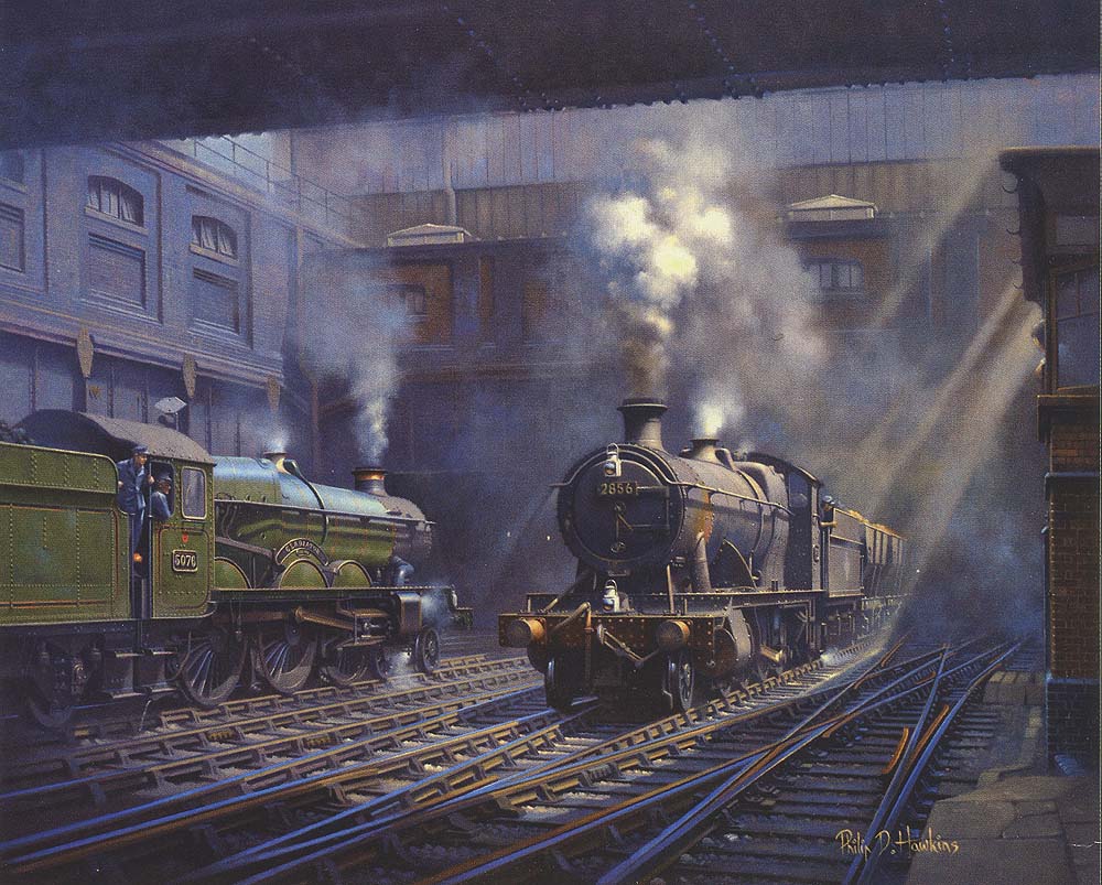 Snow Hill - Sunlight & Steam. Philip Hawkins, Fellow of the Guild Railway Artists