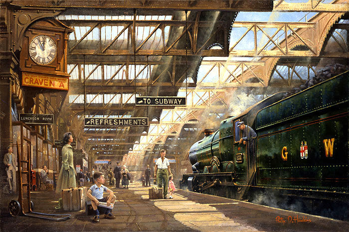 Warwickshire Railways Art - Philip Hawkins FGRA - On time