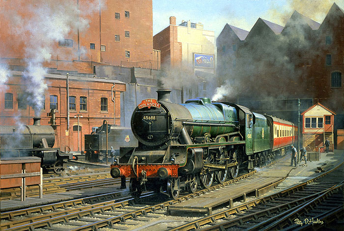 The Midlander Ex-LMS Jubilee class 4-6-0 No 45688 'Polyphemus' entering New Street