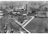 Close up of the second of three aerial views of Southam Cement Works, Long Itchington, taken in 1932